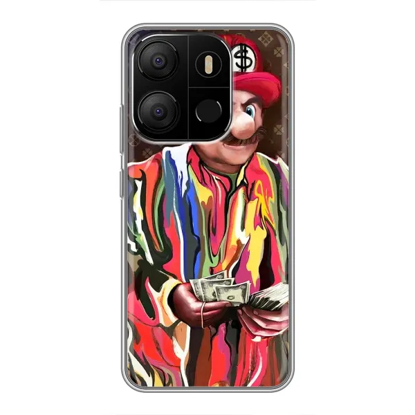 Чохол з принтом «Mario LV» для TECNO Pop 7 Pro