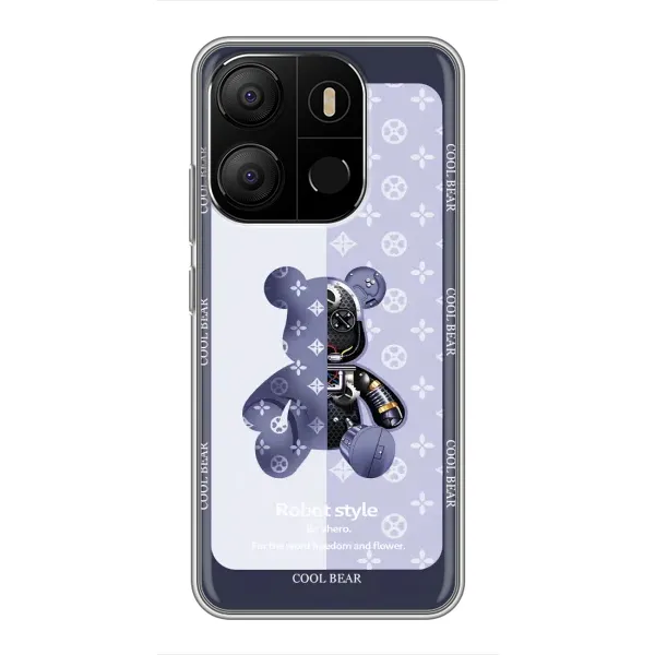 Чохол з принтом «Медведик LV» для TECNO Pop 7 Pro