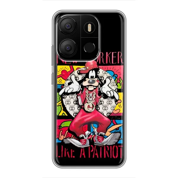 Чехол с принтом «Мультяшный Волк» для TECNO Pop 7 Pro
