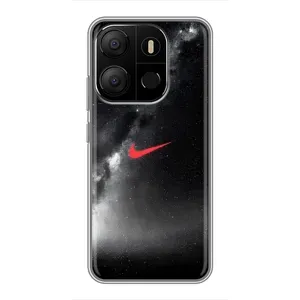 Чохол для Tecno Pop 7 Pro - з принтом Найк (AlphaPrint) (Найк червоний)