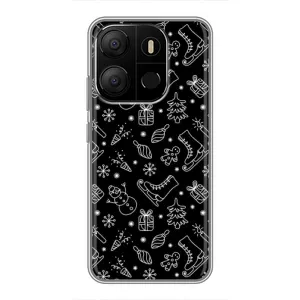 Новорічні, Святкові Чохли для Tecno Pop 7 Pro - 2024 год (Новорічний фон)
