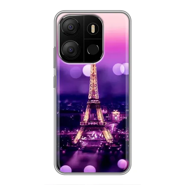 Чохол з принтом «Париж Башня» для TECNO Pop 7 Pro