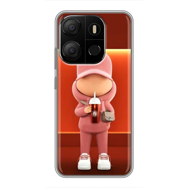 Чохол з принтом «З Кавою» для TECNO Pop 7 Pro