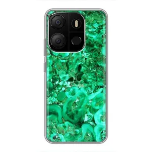 Мраморний чехол на Tecno Pop 7 Pro (VPrint) (Салатовий Мрамор)
