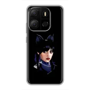Чохли Венсдей на Tecno Pop 7 Pro Уенсдей (AlphaPrint) (серйозна Венздей)