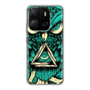 Чохол з принтом «Сова з оком» для TECNO Pop 7 Pro