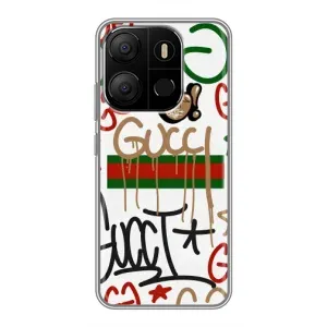 Бренднові Чохли для Tecno Pop 7 Pro - (PREMIUMPrint) (Стиль GUUCI)