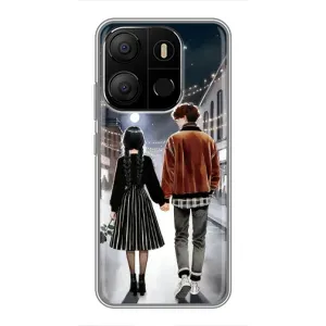 Чохол з дизайном Венздей 2 на Tecno Pop 7 Pro (Венздей та Тайлер)
