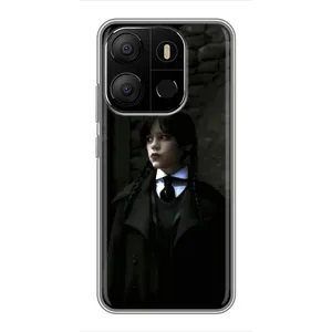 Чохол з дизайном Венздей 2 на Tecno Pop 7 Pro (Темний стиль Венздей)