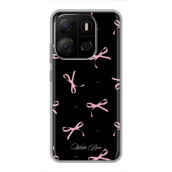 Чехол с принтом «Банты на черном» для TECNO Pop 7