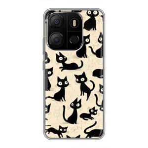 Чехол с рисунком кот на Tecno Pop 7