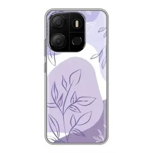 Чехол с принтом «Фиолетовые листья абстракция» для TECNO Pop 7