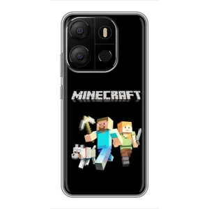 Чехол Майнкрафт на Tecno Pop 7 (AlphaPrint) Minecraft (герои Minecraft)