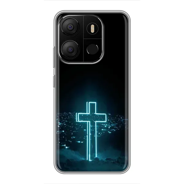Чохол з принтом «Хрест і місто» для TECNO Pop 7 Чохол з принтом «Хрест і місто» для TECNO Pop 7