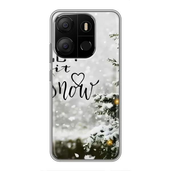 Чехол с принтом «Let it snow» для TECNO Pop 7 Чехол с принтом «Let it snow» для TECNO Pop 7