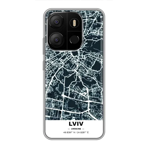 Чехол с принтом «Львов» для TECNO Pop 7