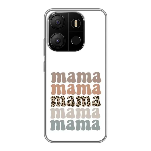 Чехол с принтом «Текстовый коллаж мама» для TECNO Pop 7 Чехол с принтом «Текстовый коллаж мама» для TECNO Pop 7