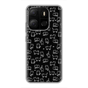Чехол с принтом «Меленькие котики» для TECNO Pop 7