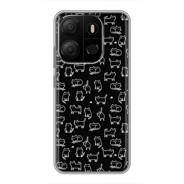 Чехол с принтом «Меленькие котики» для TECNO Pop 7