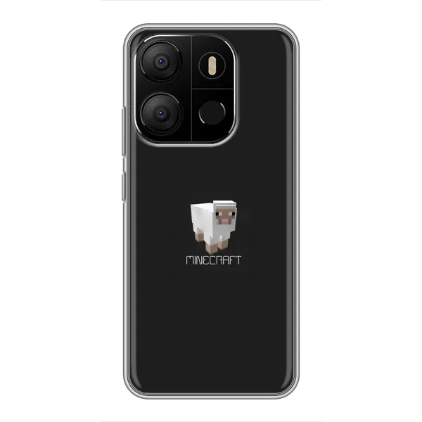 Чехол с принтом «Овечка Майнкрафт» для TECNO Pop 7 Чехол с принтом «Овечка Майнкрафт» для TECNO Pop 7