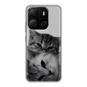 Чохол з малюнком кіт на Tecno Pop 7 (Пара котів)