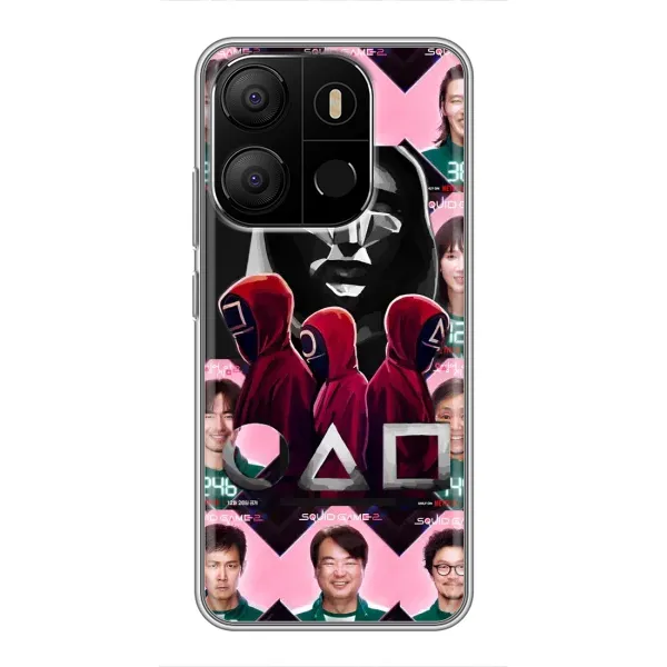 Чохол з принтом «Учасники Гра кальмара» для TECNO Pop 7