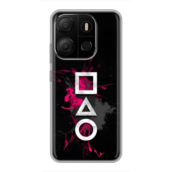 Чохол з принтом «Символи Гра кальмара» для TECNO Pop 7