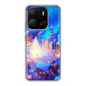 Рождественские Чехлы для Tecno Pop 7 (VPrint) (Рождественский город)