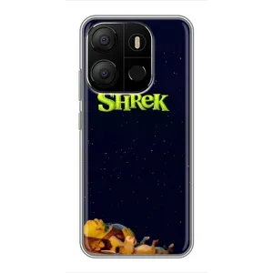 Чохол з мультфільмом Шрек на Tecno Pop 7 (Відпочиваючий Шрек)