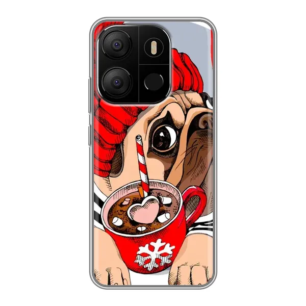 Чохол з принтом «Песик в шапці» для TECNO Pop 7 Чохол з принтом «Песик в шапці» для TECNO Pop 7