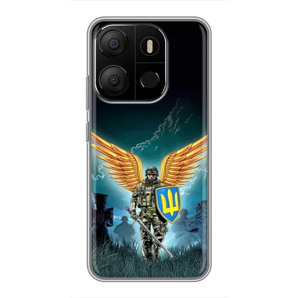 Чохол з принтом «Солдат ЗСУ» для TECNO Pop 7