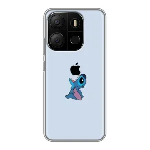 Чохол з принтом Стіч на TECNO Pop 7 (Stitch apple)