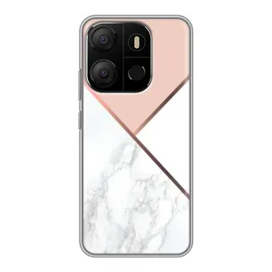 Мраморный чехол на Tecno Pop 7 (VPrint) (Тройной мрамор)