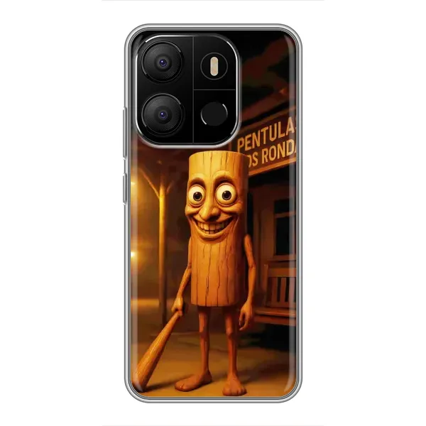 Чехол с принтом «Тунг тунг сахур» для TECNO Pop 7