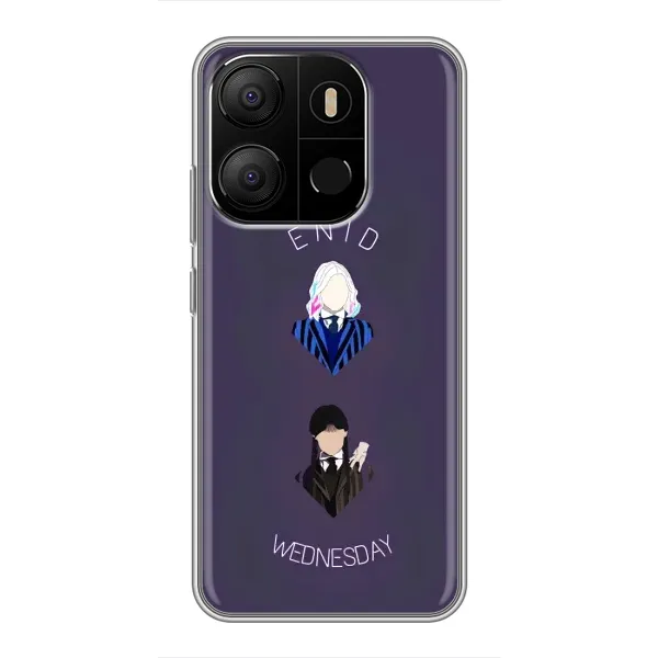 Чохол з принтом «Венздей і подруга» для TECNO Pop 7