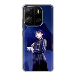 Чохли Венсдей на Tecno Pop 7 Уенсдей (AlphaPrint) (Венздей з парасолькою)