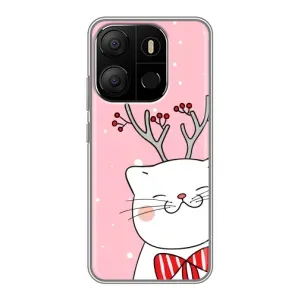 Чехол с принтом «Зимний кот» для TECNO Pop 7