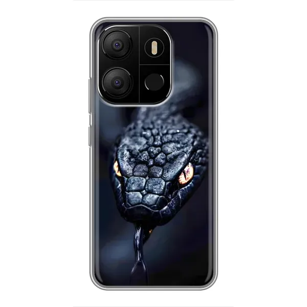 Чехол с принтом «Черная змея» для TECNO Pop 7 Чехол с принтом «Черная змея» для TECNO Pop 7
