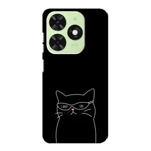 Чехол с рисунком кот на Tecno Pop 8 (Равнодушный кот)