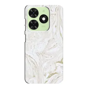 Мраморный чехол на Tecno Pop 8 (VPrint) (Белый мрамор)