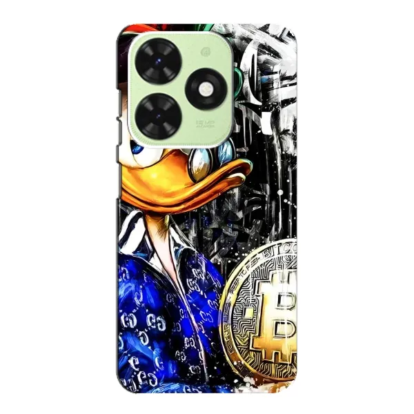 Чохол з принтом «Біткойн Скрудж» для TECNO Pop 8