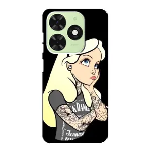 Чохол з друком для Tecno Pop 8 - (Мода) (AlphaPrint) (Дівчина в тату)