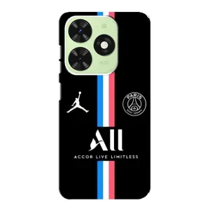 Чехлы PSG для Tecno Pop 8 (AlphaPrint) (футболка ПСЖ)