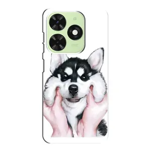 Чехол с Хаски для Tecno Pop 8 - (AlphaPrint)