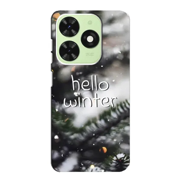 Чехол с принтом «Hello winter» для TECNO Pop 8