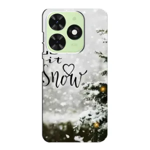 Новорічні, Святкові Чохли для Tecno Pop 8 - 2024 год (Let it snow)