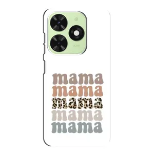 Чехлы для мамы на Tecno Pop 8 (Текстовый коллаж мама)
