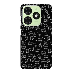 Чохол з принтом для Tecno Pop 8 (AlphaPrint) Модні коти (Маленькі котики)