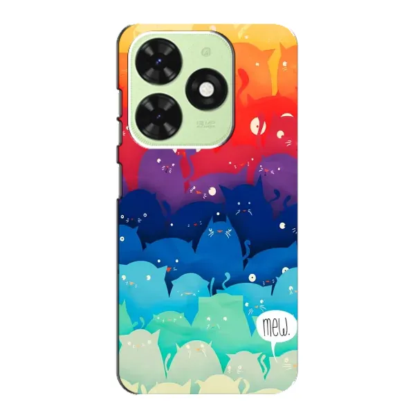 Чехол с принтом «Mew» для TECNO Pop 8