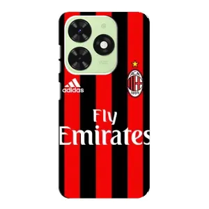 Чехлы для Tecno Pop 8 (VPrint) - Футбольные клубы (Milan)